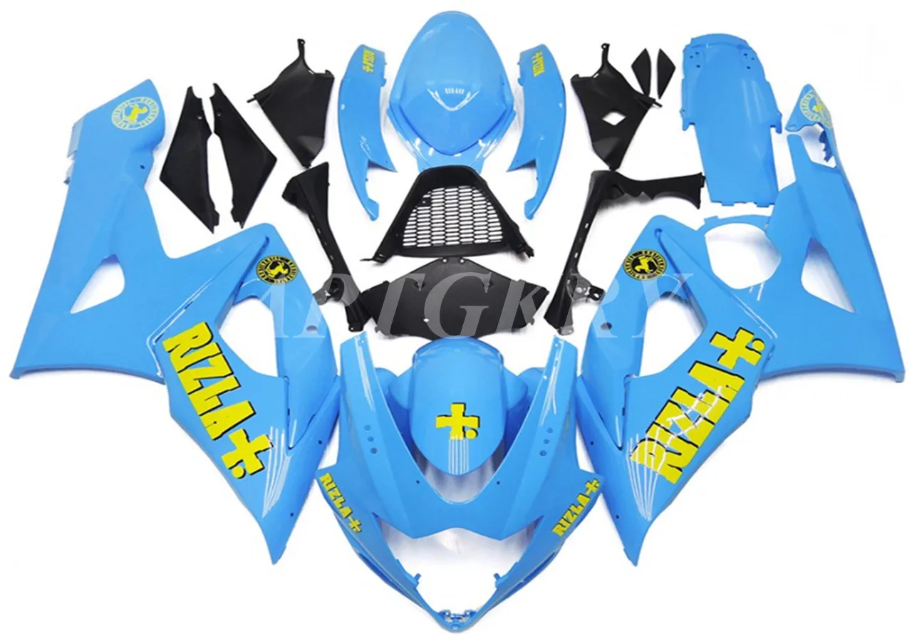 Новый комплект мотоциклетных обтекателей из АБС-пластика, пригодный для Suzuki GSXR1000 2005 2006 Комплект кузова GSXR1000 небесно-голубого цвета