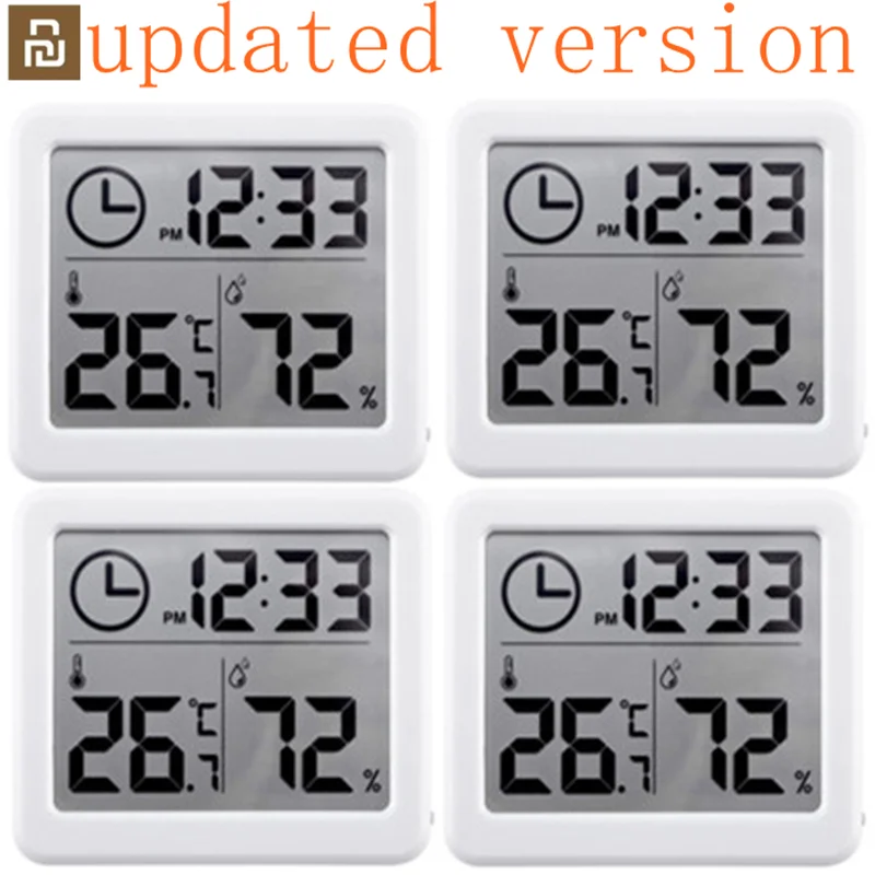 Обновите электрические цифровые часы Youpin, гигрометр, термометр, ЖК-измерительный инструмент, Ультратонкие недорогие оптовые наклейки на стену