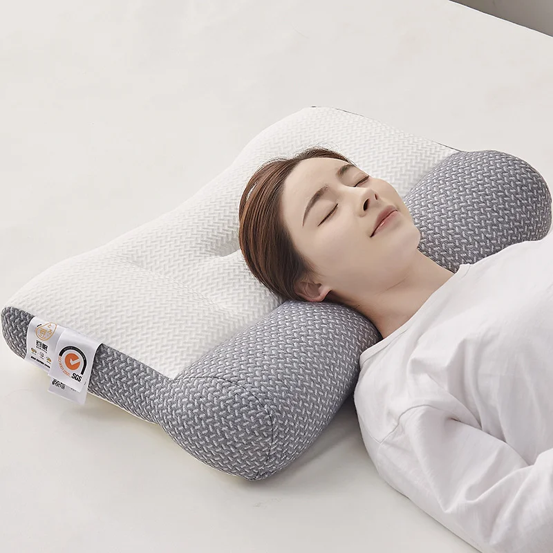 Ортопедическая подушка с обратным вытяжением Защищает шейный позвонок и помогает уснуть Одиночную подушку для шеи можно стирать в машине 48x74 см