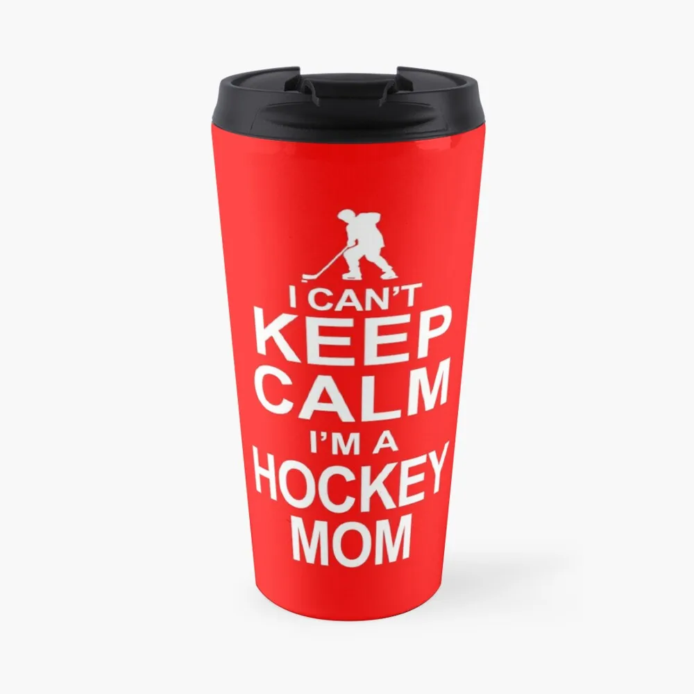 Подарки для хоккейной мамы - Я не могу сохранять спокойствие, я Хоккейная мама, Забавные идеи подарков для мам хоккеистов Travel C Кофейная кружка для путешествий