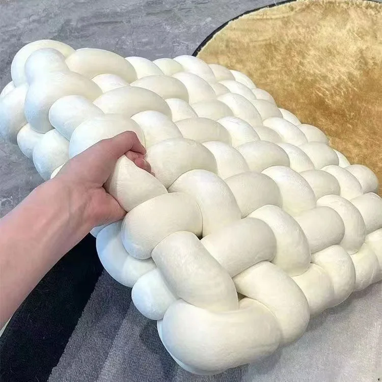 Подушка Облако лапши быстрого приготовления Квадратная тканая Мягкая толстая диванная подушка