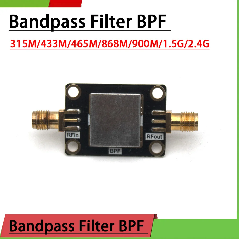 Полосовой фильтр BPF 315M 433M 868M 900M 1090M 1.5G 2.4G 2.4G Полосовой фильтр LC фильтрация ДЛЯ RFID SDR дистанционного управления GPS WIFI