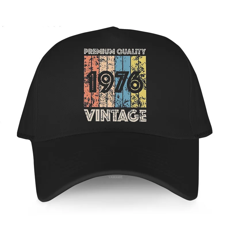 Последний хлопка мужчин Бейсбол шапки забавные премиум качество графики 1976 винтаж хип-хоп Harajuku шляпа для взрослых люксовый бренд Гольф Cap
