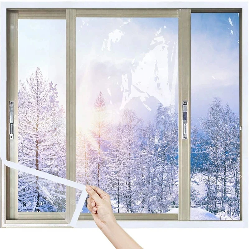 Прозрачное зимнее окно Ветрозащитная Теплоизоляционная пленка Уплотнительная прокладка Окно Пылезащитная Индивидуальная Изоляционная Москитная сетка