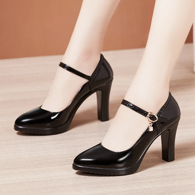 Размер 32-43, Женская обувь на высоком каблуке-шпильке из лакированной кожи, белые, черные туфли-лодочки на высоком каблуке