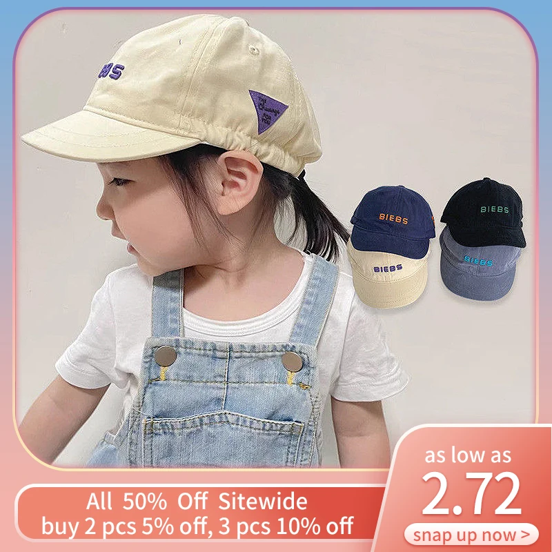 Регулируемая детская кепка с козырьком, модная детская кепка с буквами 