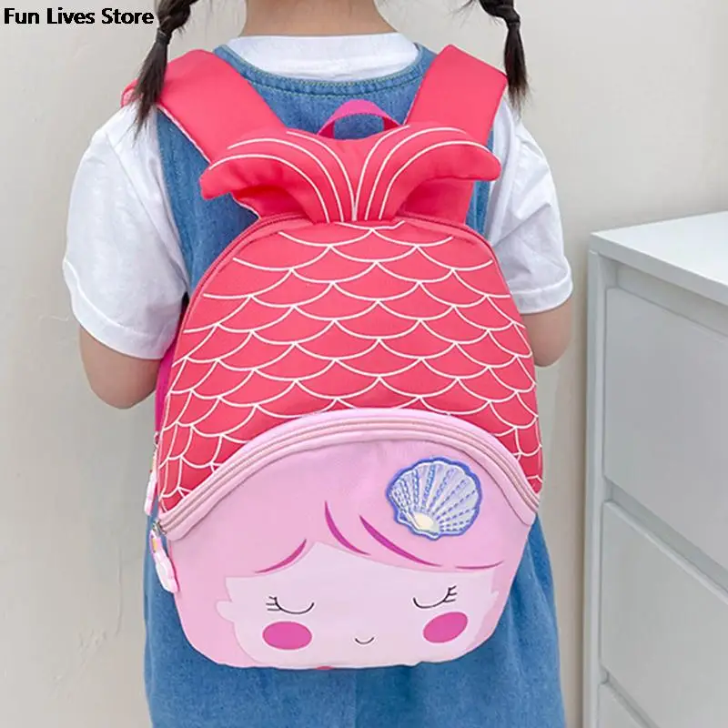 Рюкзак принцессы Русалки для детей, школьный ранец, модная школьная сумка с мультяшной рыбкой, рюкзак для детского сада для девочек, сумки для книг, милые