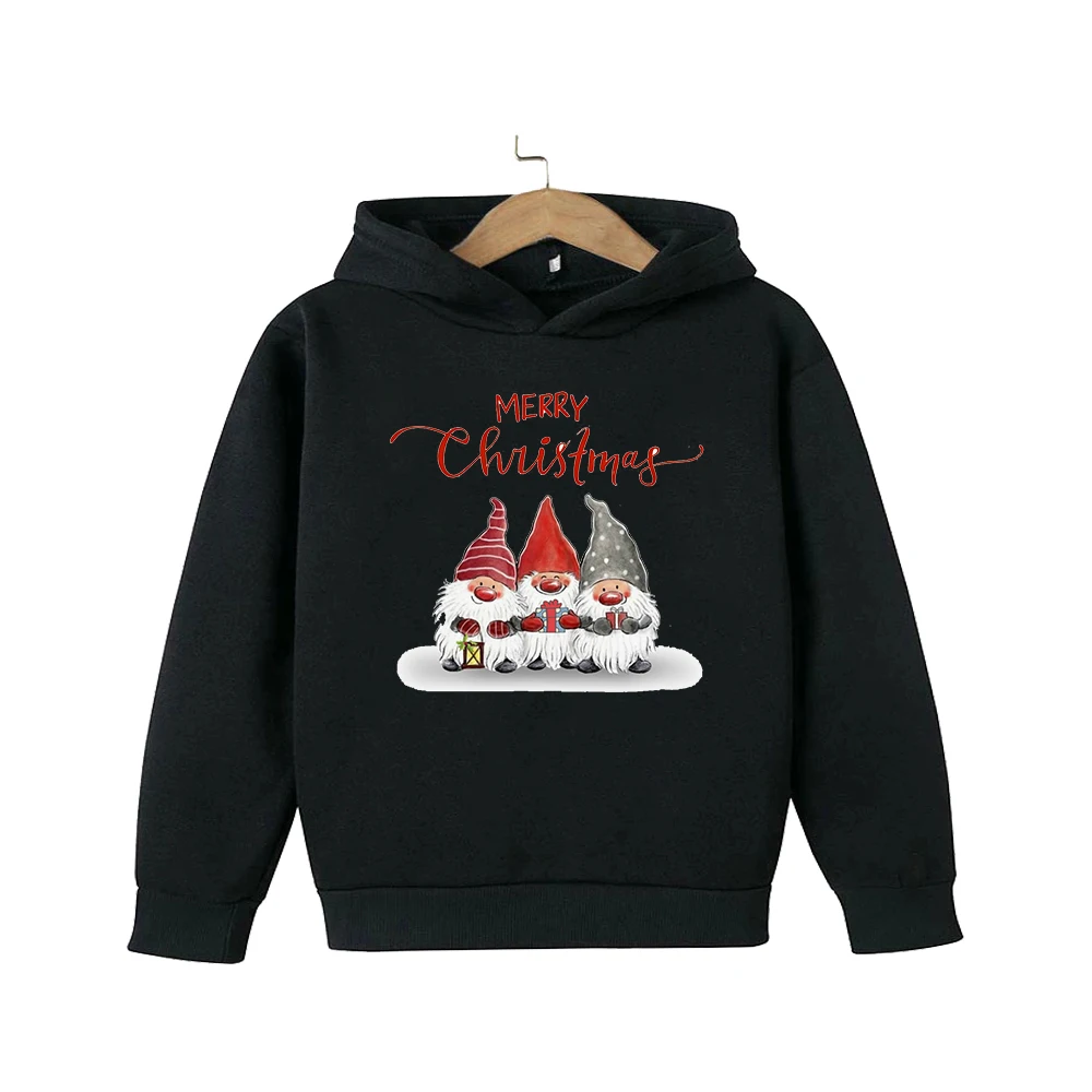 Санта Клаус Веселый Рождественский Пуловер Толстовки Детские Свитшоты Одежда для девочек Детская Зимняя одежда Толстовка для маленьких мальчиков Уличная одежда