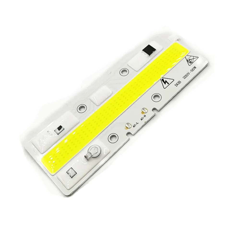 Светодиодный COB чип 220 В 50 Вт светодиодная лампа Входная лампа Smart IC прожектор Прожектор белого цвета