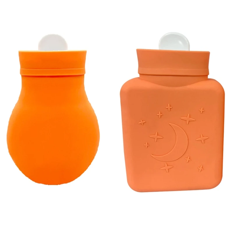 Силиконовая сумка для грелки Для горячей и холодной терапии Боли, теплых рук, мягкой окружающей среды Силиконовый материал, простой в использовании Оранжевый