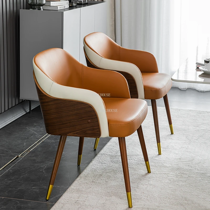Скандинавские Роскошные Обеденные стулья из массива Дерева, Современная Дизайнерская мебель для столовой, Офисное кресло для столовой в кафе и отеле