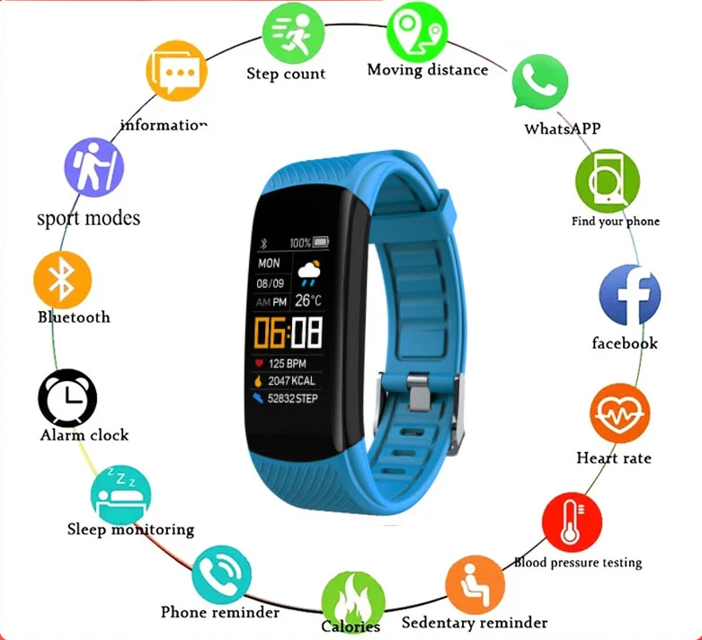 Смарт-часы Мужские женские Смарт-часы Электроника Смарт-часы для Android IOS Фитнес-трекер Новые модные смарт-часы C5S