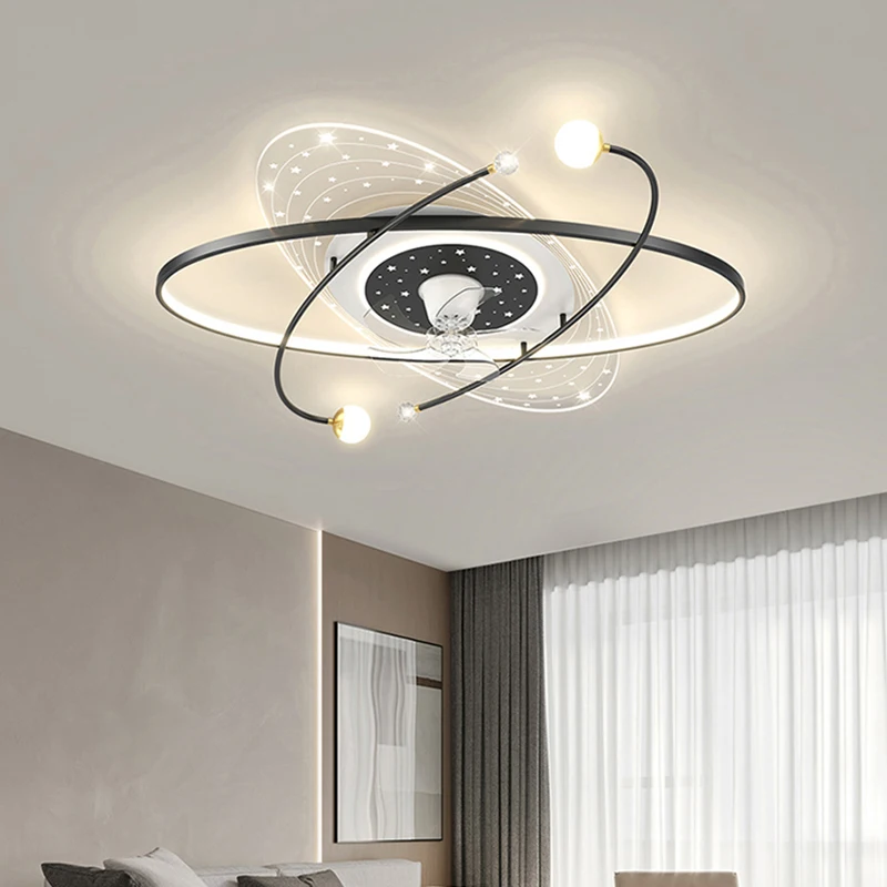 Украшение гостиной декор спальни светодиодные потолочные вентиляторы с подсветкой дистанционное управление Потолочный вентилятор в столовой освещение в помещении