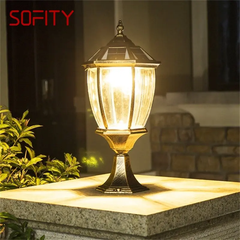 Уличный солнечный настенный светильник SOFITY, светодиодный водонепроницаемый светильник на столбе IP65, светильники для дома, сада, двора