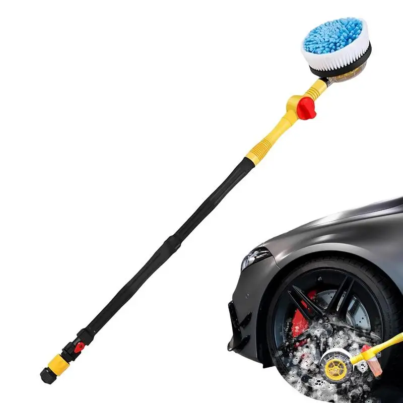 Универсальная щетка для мытья автомобилей, Вращающаяся на 360 градусов, Телескопическая щетка с длинной ручкой, Мягкая Синельная метла для легкого мытья автомобиля