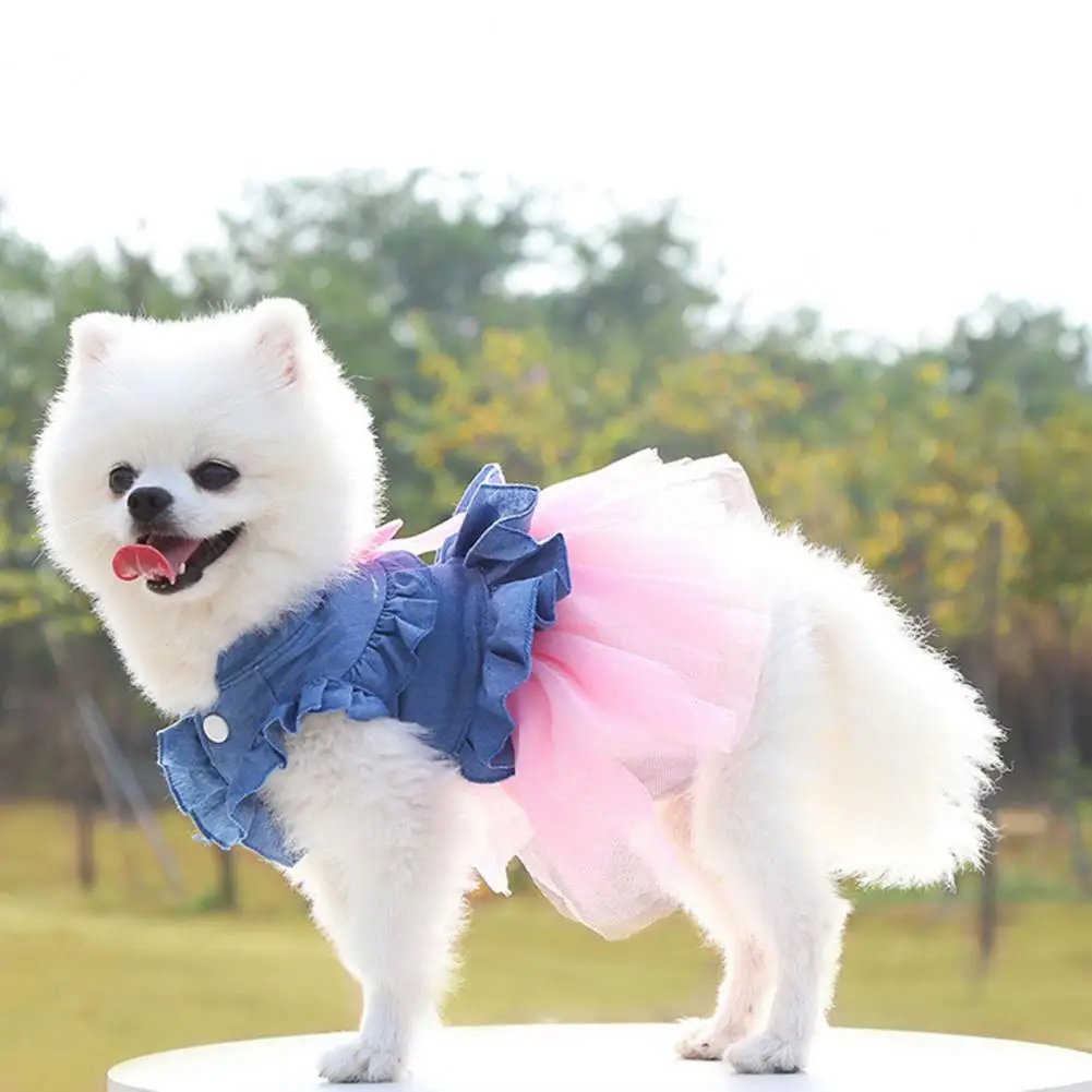 Уютное платье для домашних животных, Высокоэластичная Дышащая юбка-кекс, летний костюм принцессы для косплея маленькой собачки