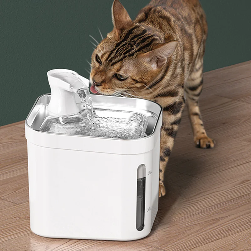 Фонтан для воды для кошек, 2,5 л, автоматические фонтанчики для домашних животных, чаша-дозатор для поения кошек и собак с запатентованной технологией фильтрации