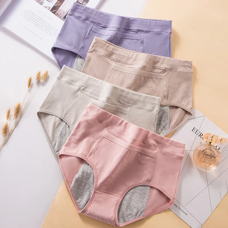 Хлопчатобумажные менструальные трусики, герметичные дышащие трусики Sexys, женские физиологические штаны для девочек, женское нижнее белье M-XL