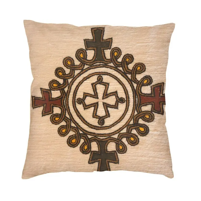 Чехлы для подушек в скандинавском стиле с эфиопским крестом 40x40, Мягкая наволочка для дивана, Квадратная наволочка, декоративные подушки